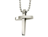 Men's Stainless Steel Cross Pendant Necklace with Chain